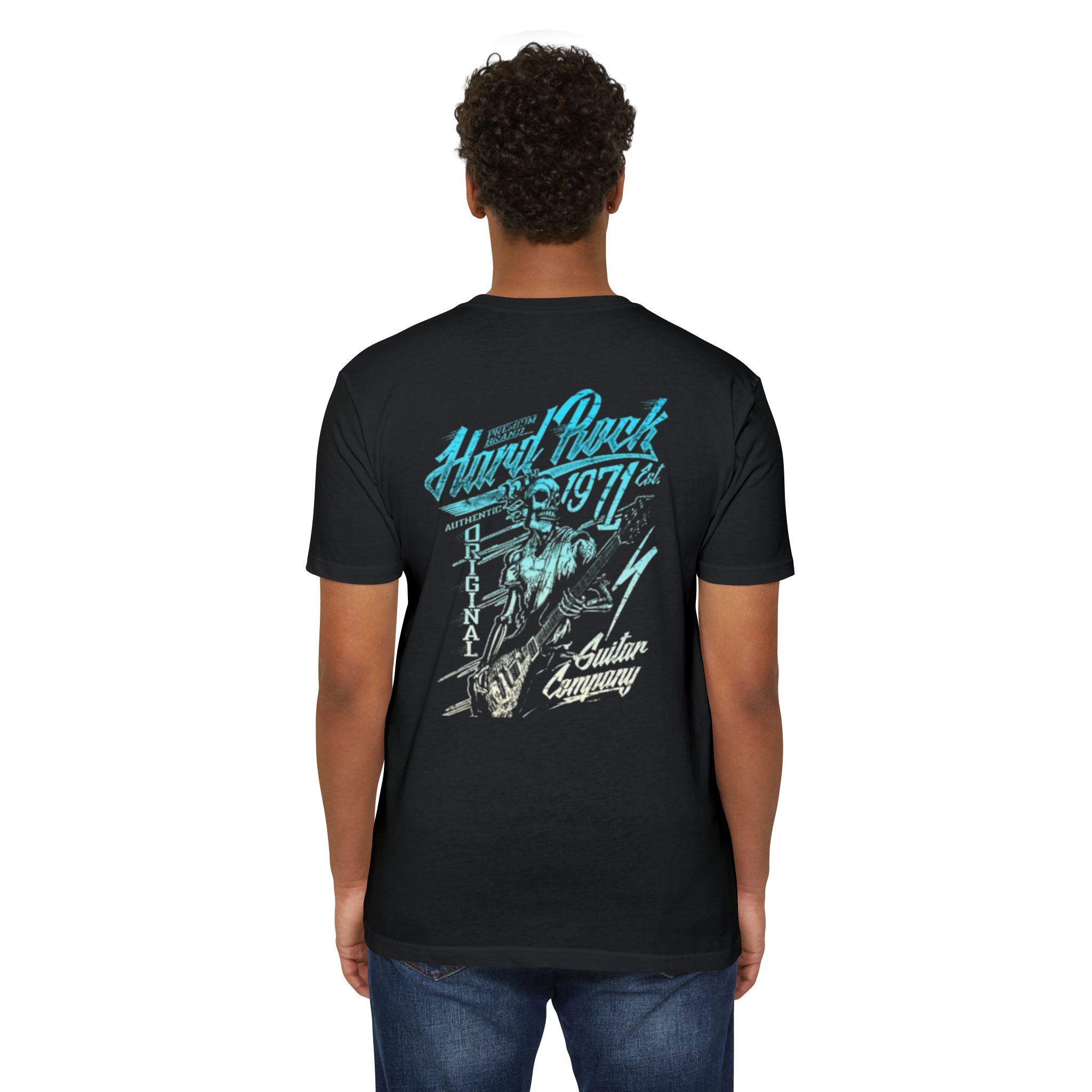 Hard Rock Guitar Skull 1971 T-shirt | Retro Rock Band Tee - Görsel 16