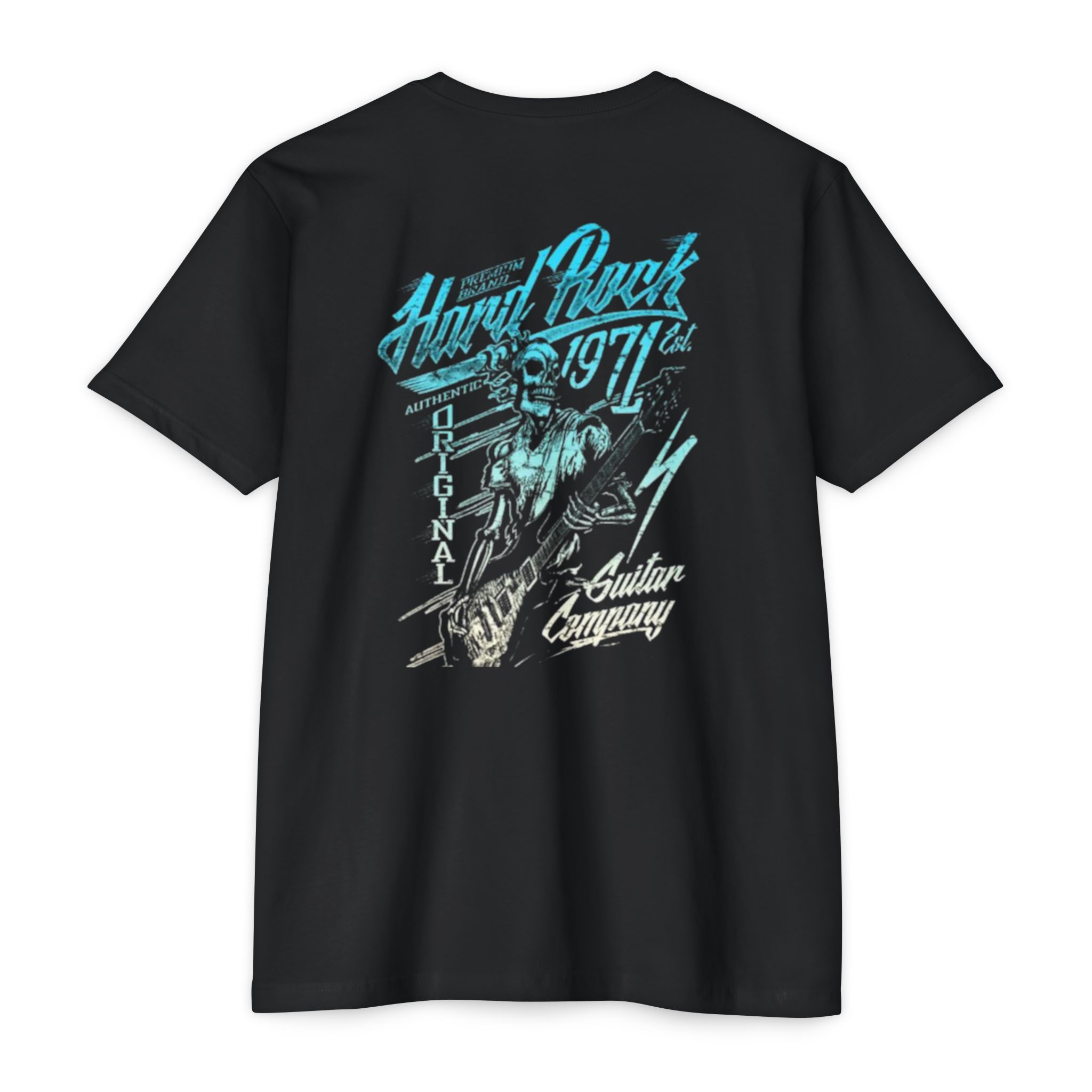 Hard Rock Guitar Skull 1971 T-shirt | Retro Rock Band Tee - Görsel 14