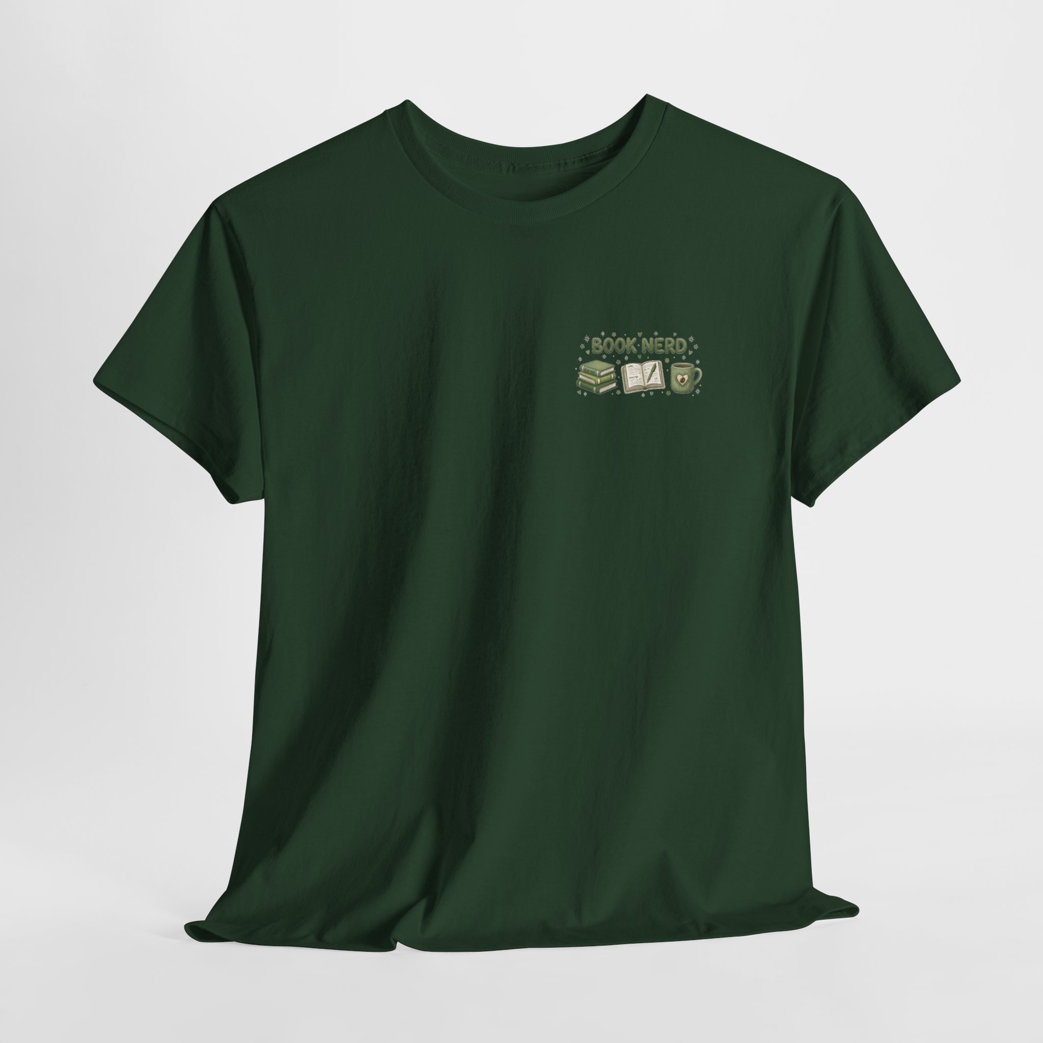 Bookish Rainy Day & Coffee Tee | 'Book Nerd' reading design - Görsel 8