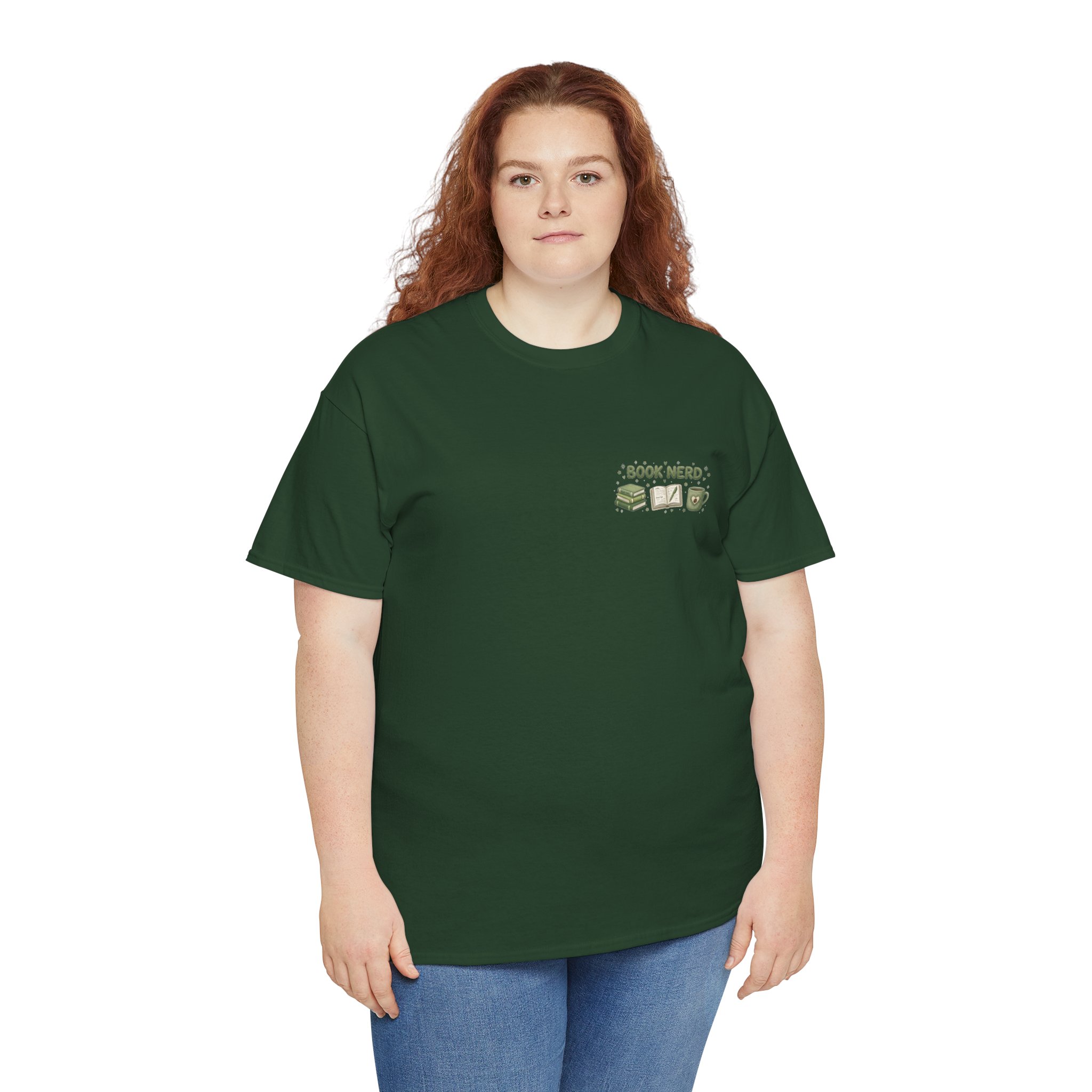 Bookish Rainy Day & Coffee Tee | 'Book Nerd' reading design - Görsel 12
