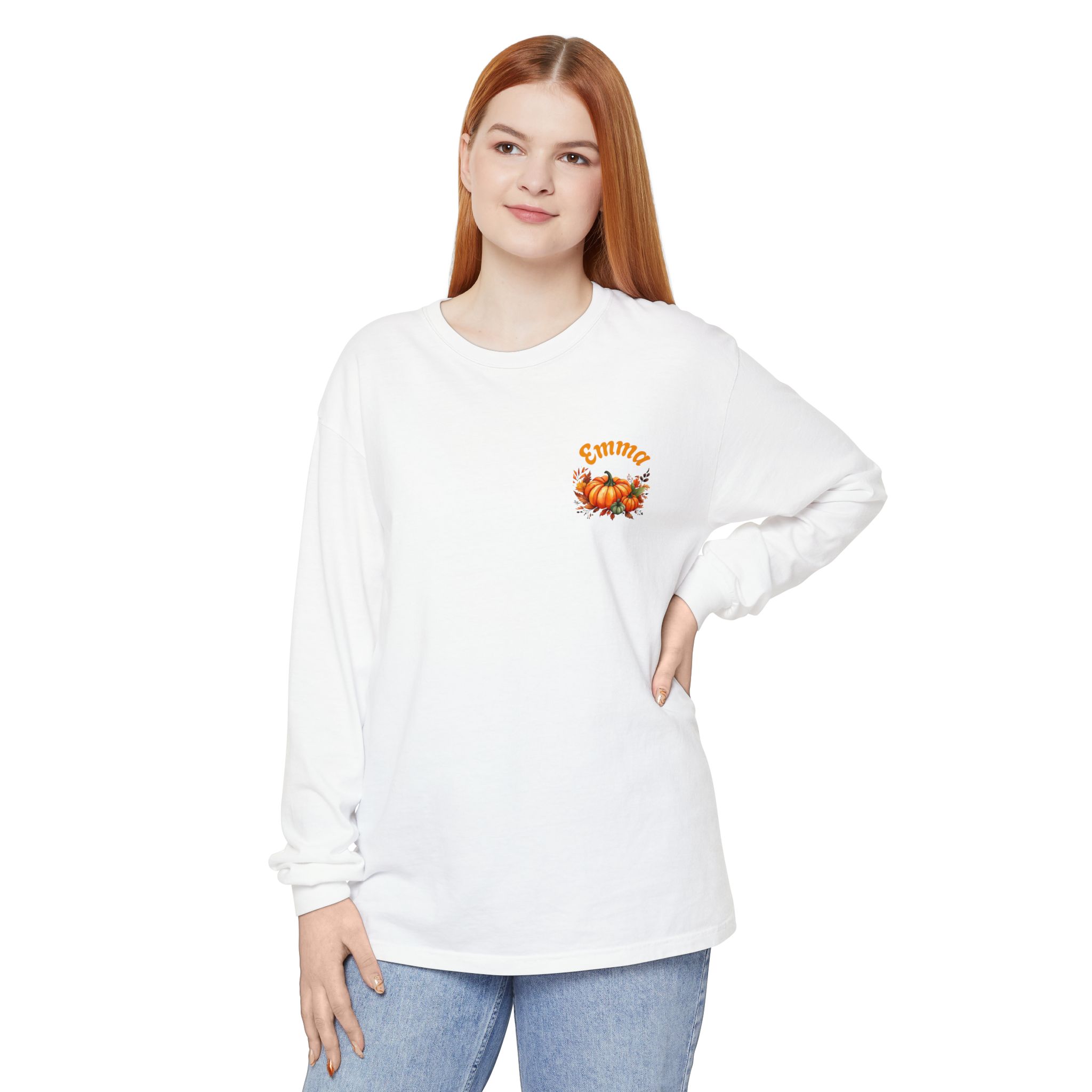 Family Happy Thanksgiving Long Sleeve T-Shirt | Personalized Name Option - Görsel 18