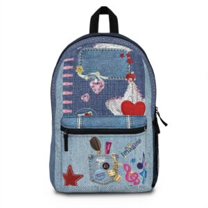 Copy of Back To School Hello Kitty Denim Patch Backpack | Personalized Name Kids School Bag