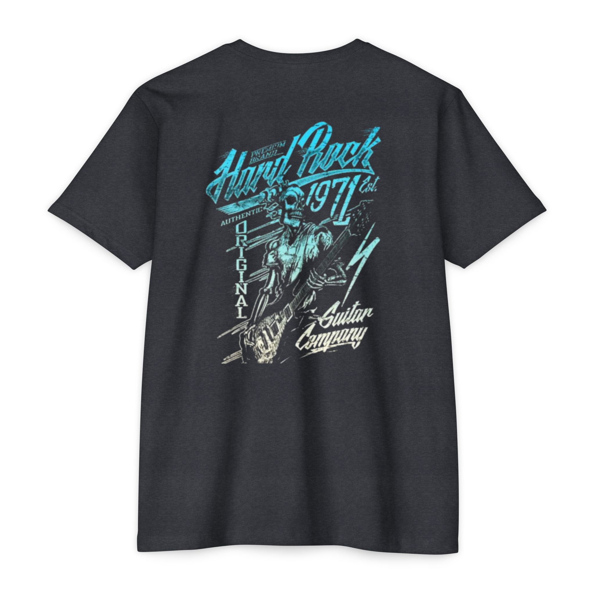 Hard Rock Guitar Skull 1971 T-shirt | Retro Rock Band Tee - Görsel 10