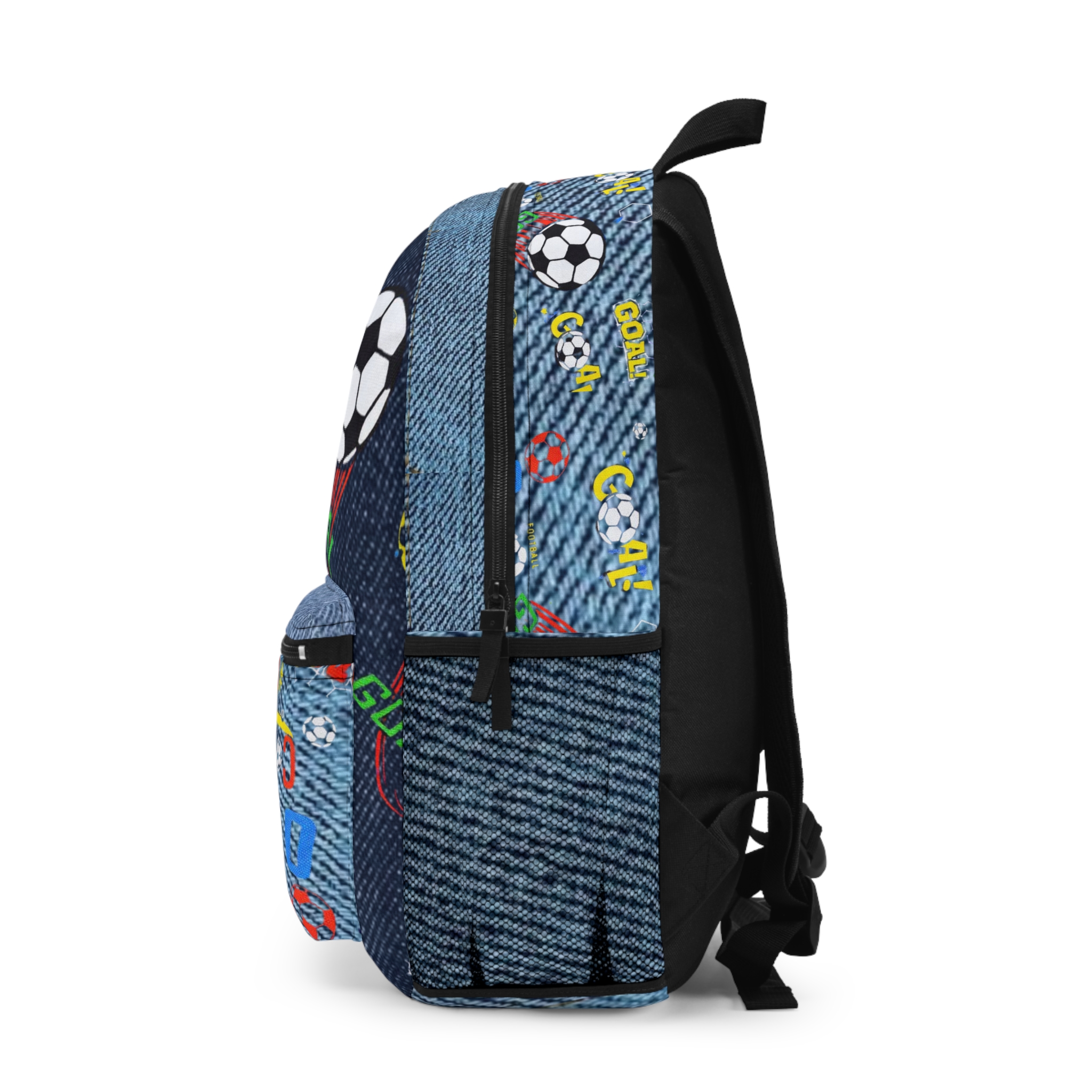 Personalized Name Patch,Back To School,New School Days Backpack | Soccer Pattern - Görsel 3