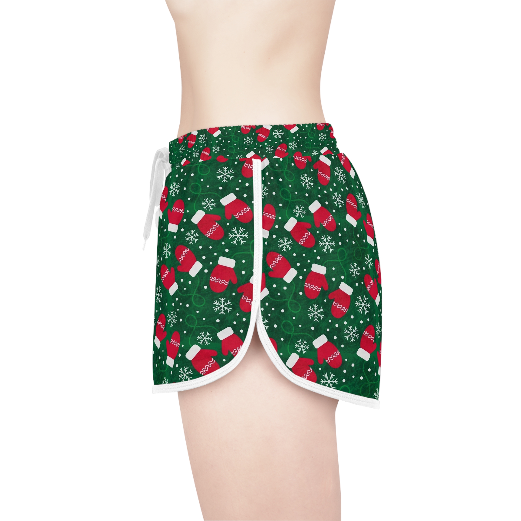 Christmas Mittens Pattern Shorts | Women's Relaxed Shorts - Görsel 6
