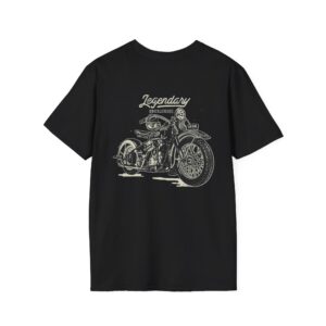 Motorcycle Rider Helmet Graphic T-Shirt | Vintage Biker Club Chest Print