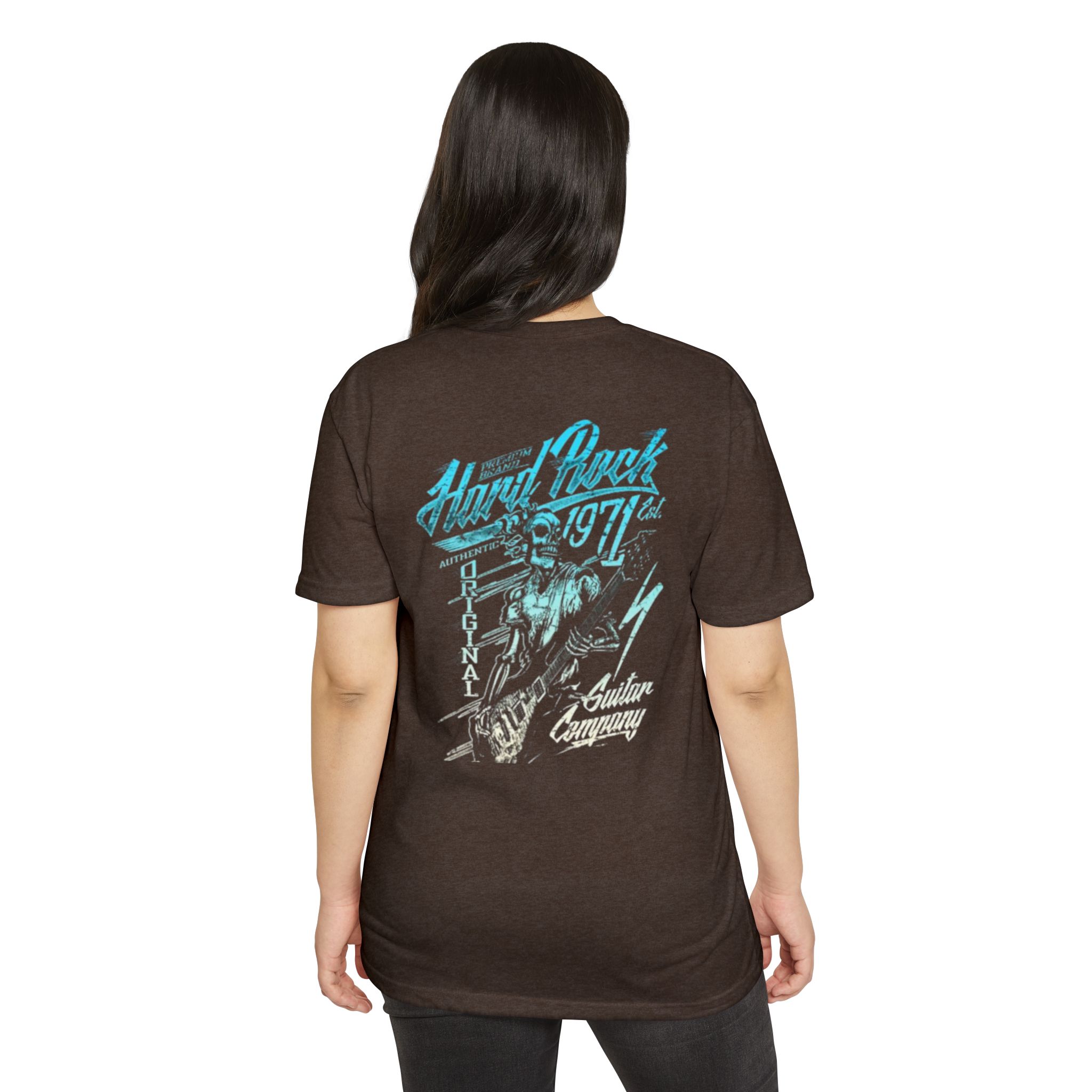 Hard Rock Guitar Skull 1971 T-shirt | Retro Rock Band Tee - Görsel 4