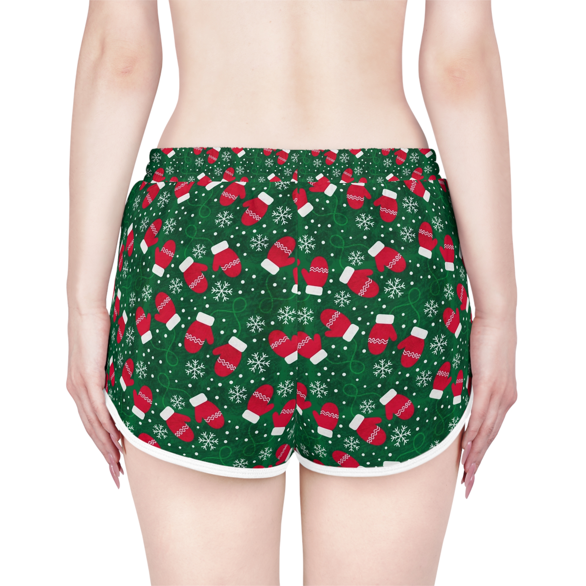 Christmas Mittens Pattern Shorts | Women's Relaxed Shorts - Görsel 4