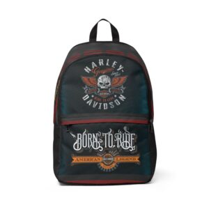 Born to Ride backpack | Motorcycle skull graphic backpack