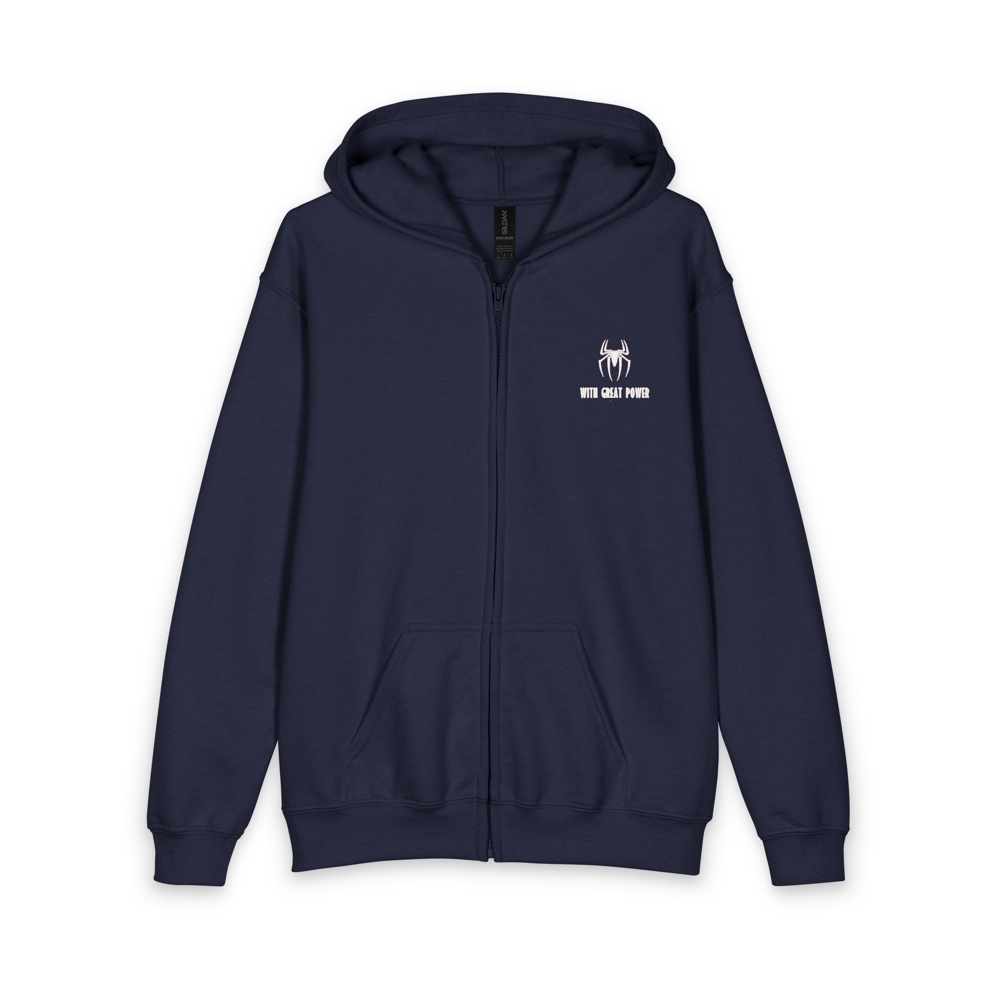 Spider Hooded Figure Youth Hoodie | Web Stitch Graphic Zipped Sweatshirt - Görsel 7